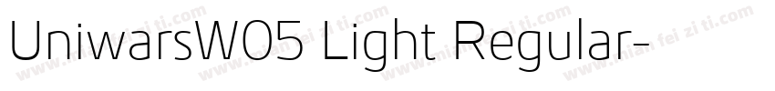 UniwarsW05 Light Regular字体转换